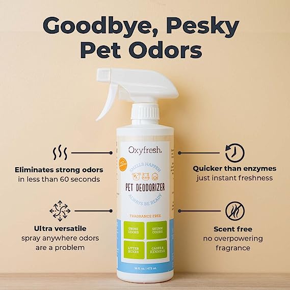 Oxyfresh, Pet Deodorizer, Smells Happen Always Be Ready, 16 fl oz (473 ml) PAW KAESHA