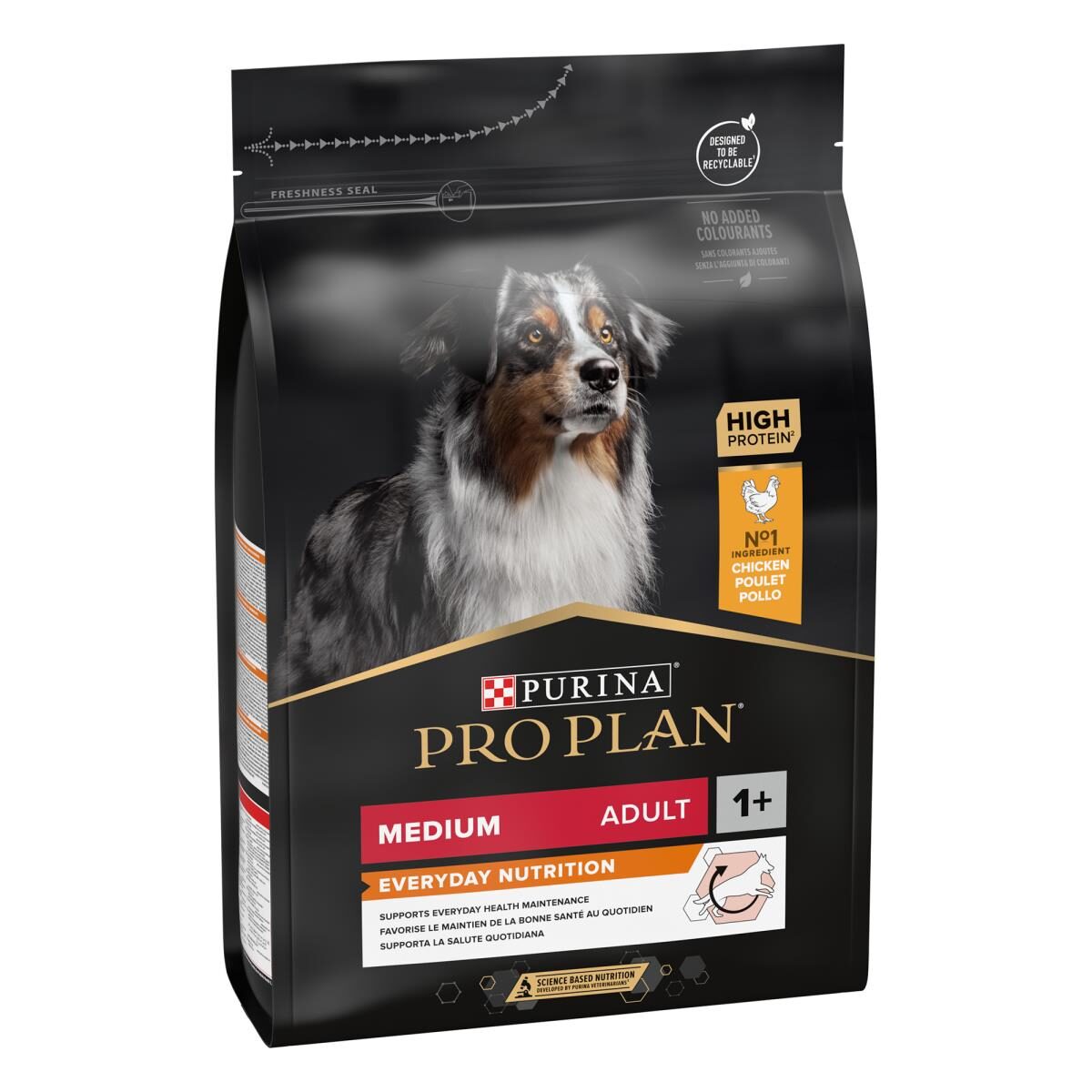 PRO PLAN EVERYDAY NUTRITION MEDIUM ADULT, DRY DOG FOOD WITH CHICKEN, 3 KG