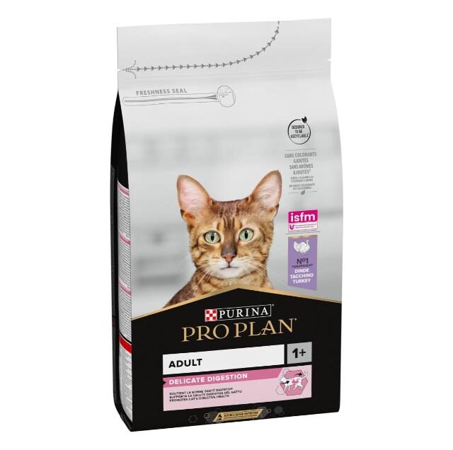 Purina Pro Plan Delicate Digestion Dry Food with Turkey for Adult Cats (1+ Years)