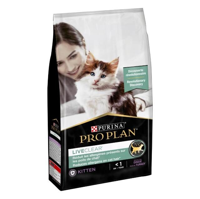 PRO PLAN LIVECLEAR KITTEN, ALLERGEN REDUCING DRY CAT FOOD WITH TURKEY 1.4 KG