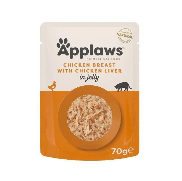 Applaws Chicken with Liver in Jelly Adult Wet Cat Food 70g Pouch