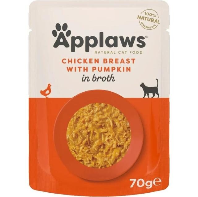 Applaws Chicken with Pumpkin in Broth Wet Cat Food 70g Pouch