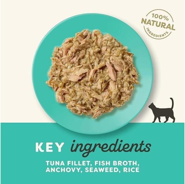 Applaws Tuna with Anchovy & Seaweed in Broth Wet Cat Food 70g Pouch - Image 2