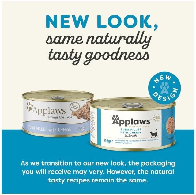 Applaws Tuna with Cheese Adult Wet Cat Food 156g Tin - Image 2