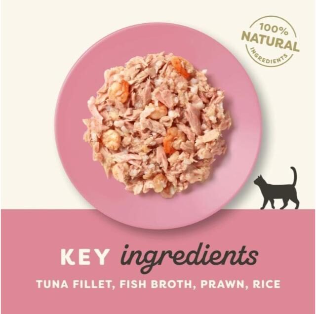 Applaws Tuna Fillet with Prawn in Broth Wet Cat Food 156g Tin - Image 2