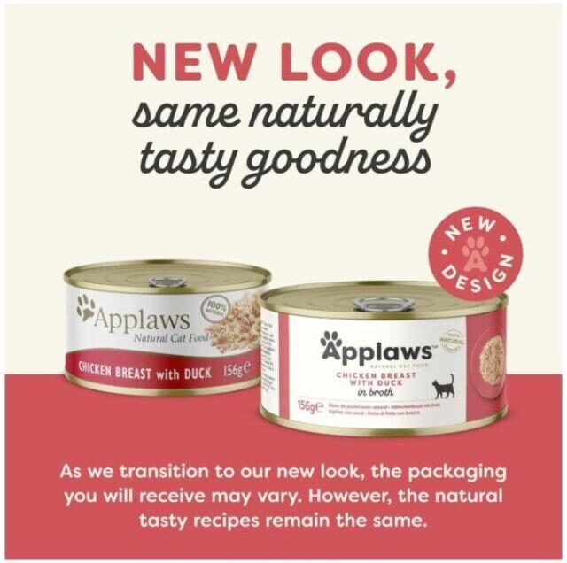 Applaws Chicken with Duck Adult Wet Cat Food 156g Tin - Image 3
