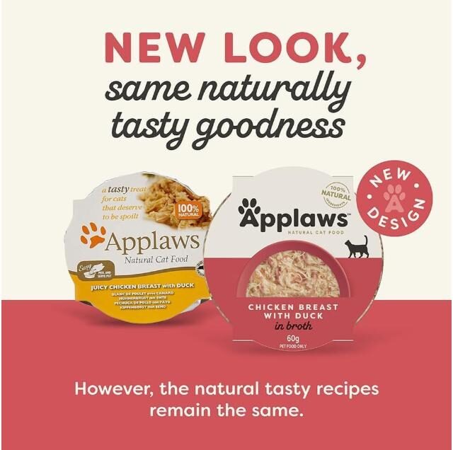 Applaws Chicken Breast with Duck in Broth Wet Cat Food 60g Pot - Image 3