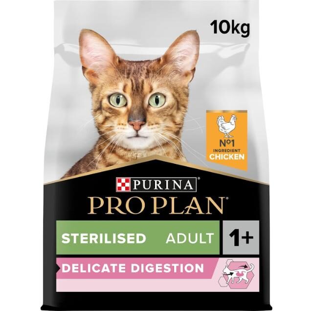 PURINA Pro Plan Sterilised Optidigest Adult Chicken Dry Cat Food - 10KG