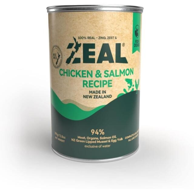 Zeal Grain Free Canned Dog Food 390g – (Chicken & Salmon Recipe)