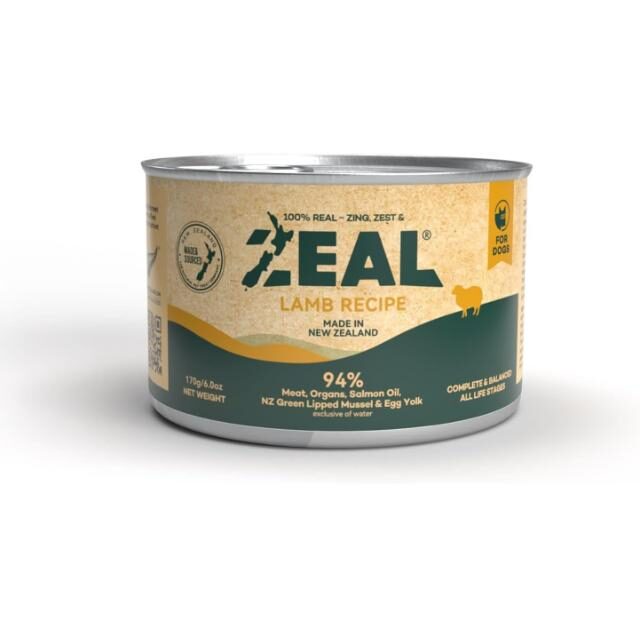 Zeal Grain Free Canned Dog Food 170g – (Lamb Recipe)