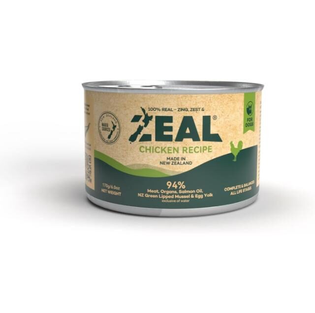 Zeal Grain Free Canned Dog Food 170g – (Chicken Recipe)
