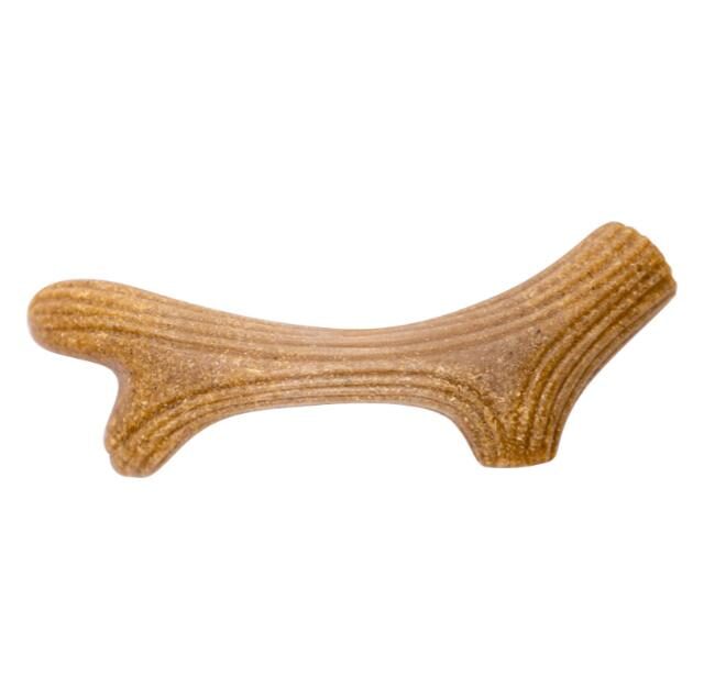 Dog Chew Wooden Antler with Natural Wood and Synthetic Material XS - Image 2