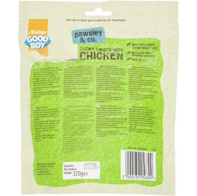 GOOD BOY Armitage Chewy Chicken Twists 320Gm Value Pack Dog Treat - Image 2