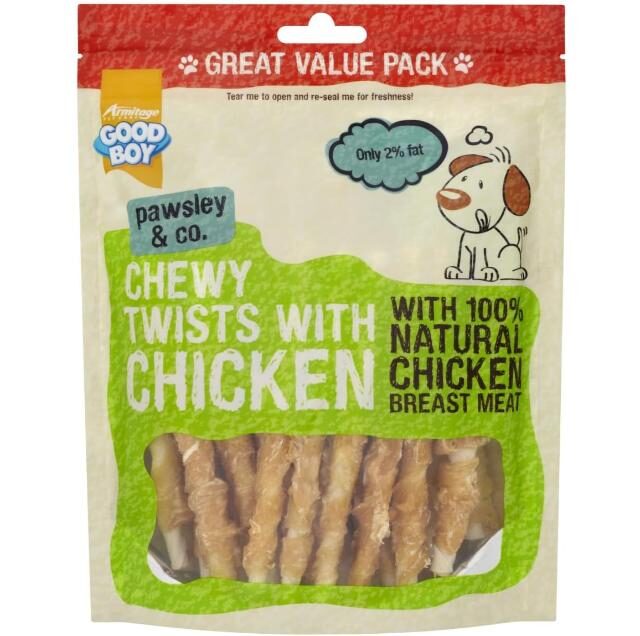 GOOD BOY Armitage Chewy Chicken Twists 320Gm Value Pack Dog Treat