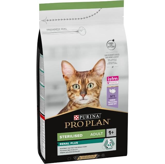 PURINA Pro Plan Sterilised Optirenal Turkey Adult Dry Cat Food - 1.5KG - Image 2