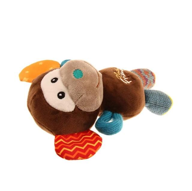 GiGwi Plush Friendz Squeaker Dog Toy – Monkey - Image 2