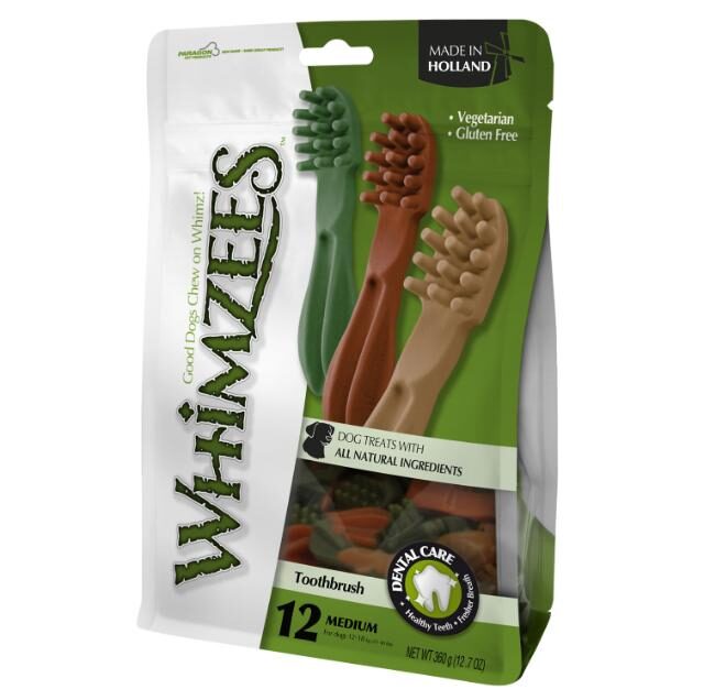 Toothbrush Star Medium Mix Brown / Green / Orange (12pcs)