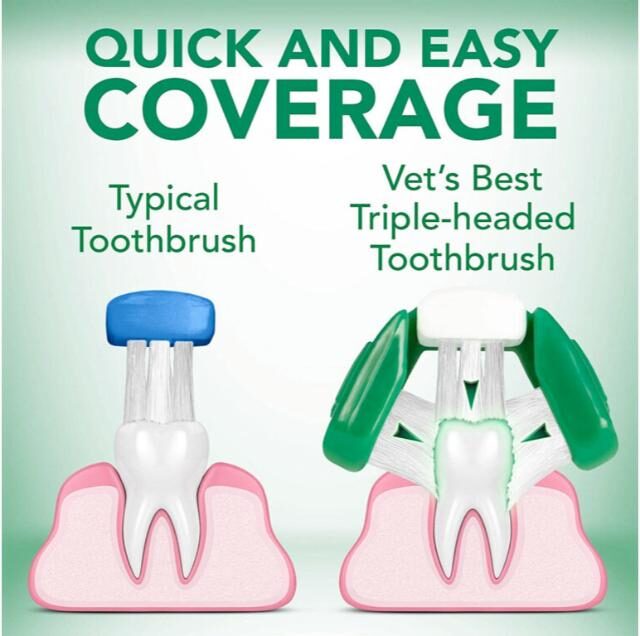 Vets Best Triple Headed Toothbrush for Dogs - Image 3