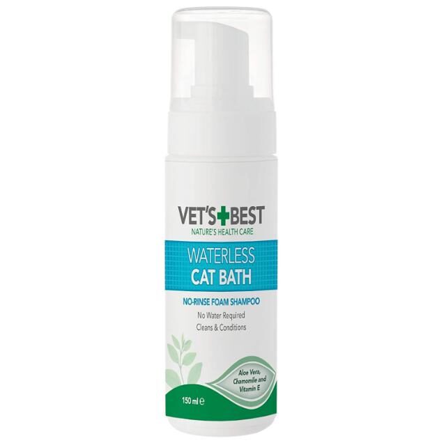 Vet's Best Waterless Foam Cat Shampoo with Aloe Vera, Chamomile & Vitamin E - Image 2