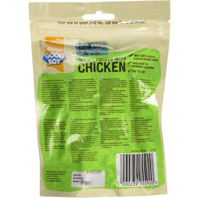 Good Boy Good Boy, Chewy Chicken Twists with Chicken, 90 grams - Image 2