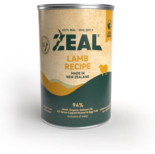 Zeal Grain Free Canned Dog Food 390g – (Lamb Recipe)