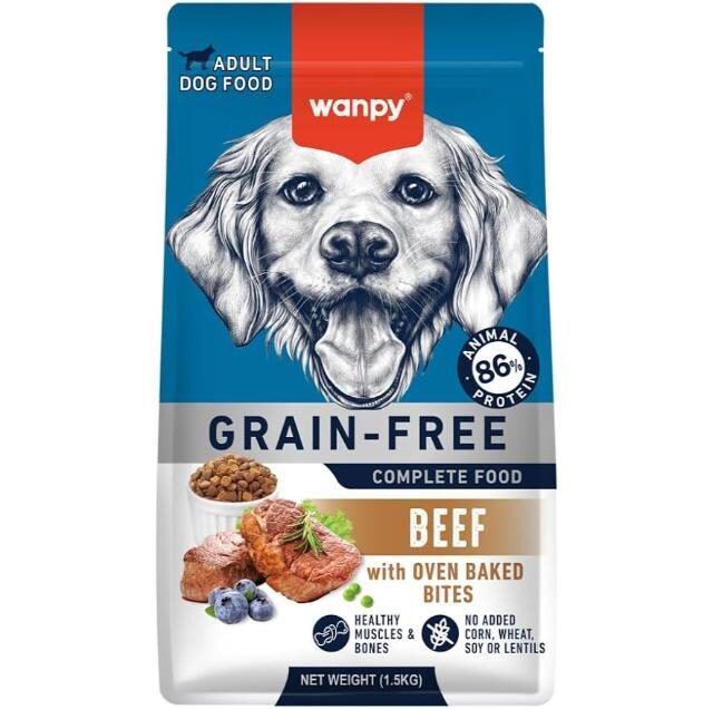 Wanpy Grain Free Complete Food for Adult Dog – Beef Recipe