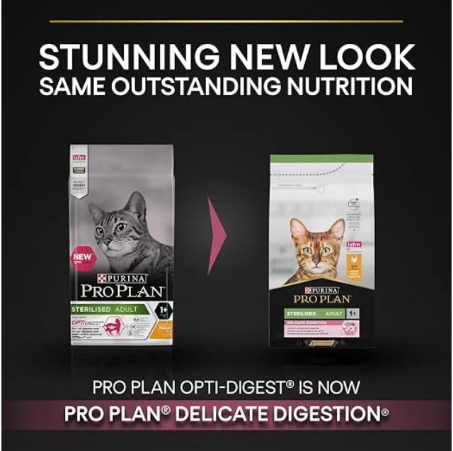 Purina Pro Plan Sterilised Adult Delicate Digestion Dry Cat Food with Chicken, 1.5 kg - Image 2
