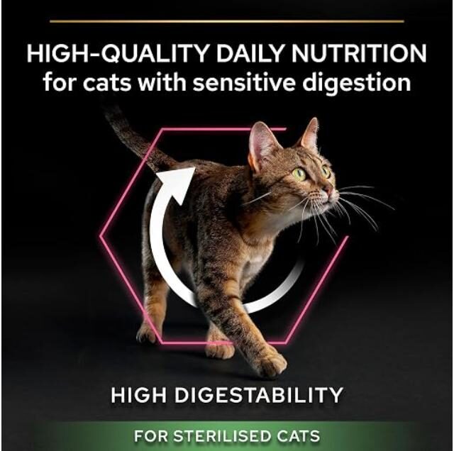 Purina Pro Plan Sterilised Adult Delicate Digestion Dry Cat Food with Chicken, 1.5 kg - Image 3