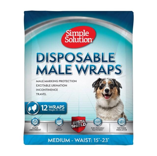Simple Solution Disposable Male Dog Wraps (m)
