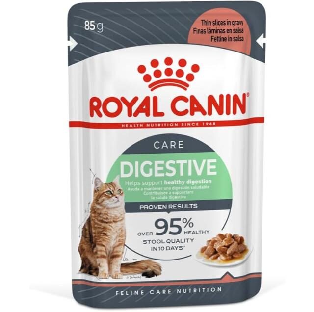 Royal Canin Digestive Care Wet Food in Gravy for Sensitive Adult Cats (1+ Years)