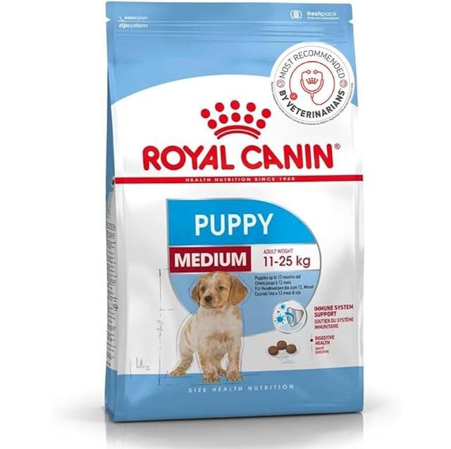 Royal Canin Dry Food for Medium Breed Puppies (Up to 12 Months & 11-25kg)