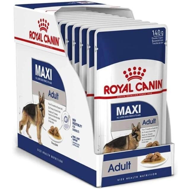 Royal Canin SHN Maxi Adult Wet Food Pouches Box of 10x140g Size Health Nutrition Dog Food