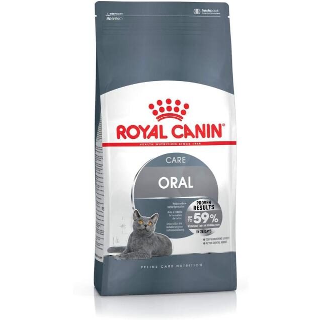 Royal Canin Dental Care Dry Cat Food – 400g, Supports Oral Hygiene, Reduces Tartar Formation