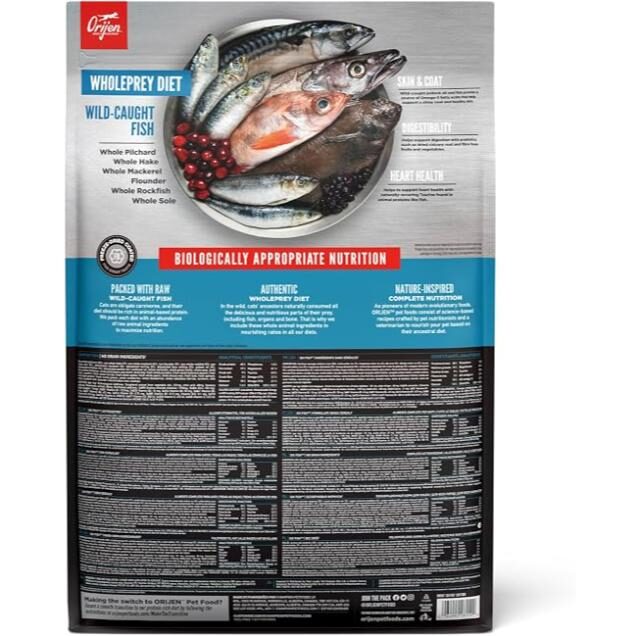 Orijen Six Fish Formula Protein-Rich Grain Free Diet Cat Dry Food - Image 2